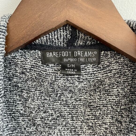 Barefoot Dreams | Calypso CozyChic Lite Gray Wrap Cardigan Open Front Heathered - Picture 5 of 11